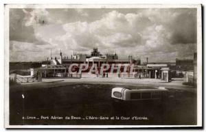 Old Postcard Jet Aviation Lyon Bron Porte aerial L & # 39aero station and the...