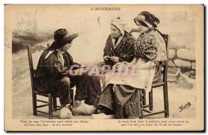 Old Postcard The Auvergne Folklore Costume