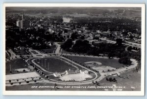 Rochester MN Postcard RPPC Photo New Swimming Pool And Athletic Field c1910's