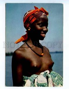 250864 AFRICA NUDE girl Winning smile Old photo Hoa-Qui PC