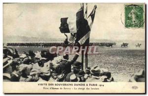 Old Postcard Visit The Danish Sovereigns In Paris 1914 weapons Taking Satory ...