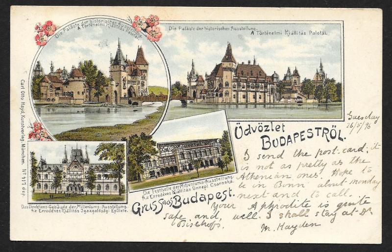 HUNGARY Multi Views of Budapest Used c1896