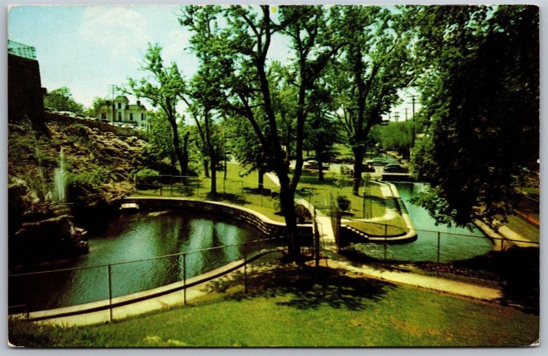 Vtg Huntsville Alabama AL The Big Spring Chrome View Postcard