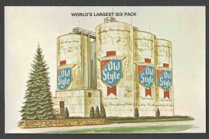 Ca 1965 PPC LA CROSSE WI G HEILEMAN BREWING CO WORLDS LARGEST 6 PACK SEE INFO