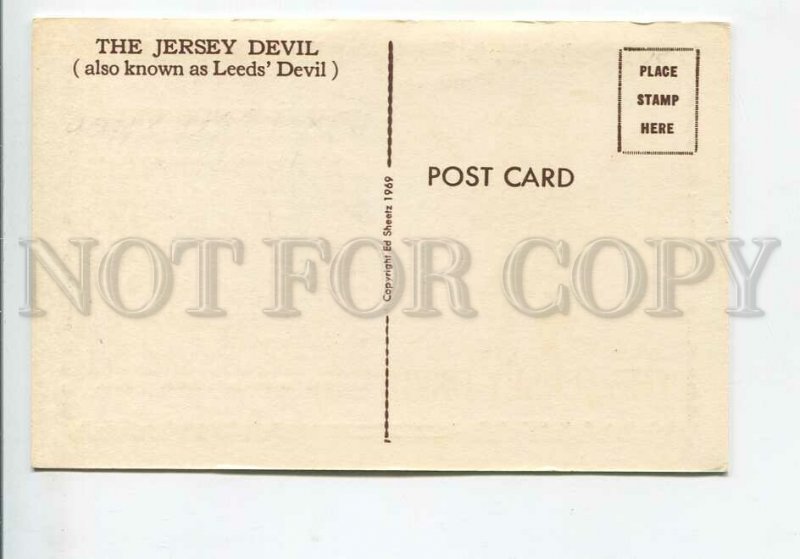 3185502 Jersey DEVIL Legend postcard OLD PC