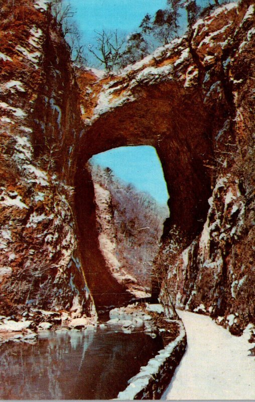 Virginia Natural Bridge In Winter Setting