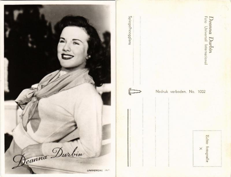 CPA AK DEANNA DURBIN Universal International. Film Star Cinema (464903)