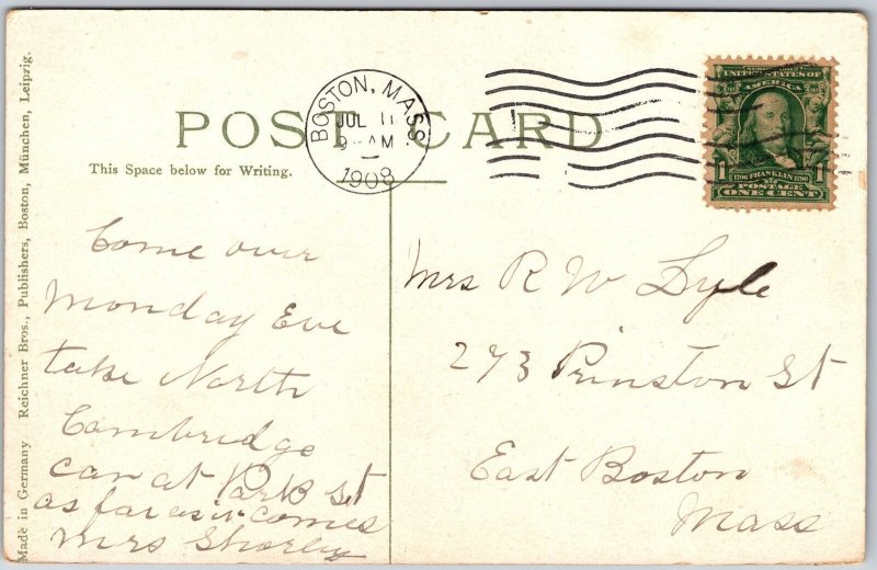 1908 Harvard Athletic Ass Harvard College Cambridge Massachusetts MA Postcard