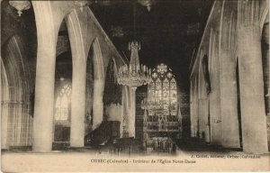 CPA ORBEC - Intérieur de l'Église Notre-Dame (141000)