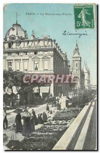 CARTE Postale Old Paris the Marche aux Fleurs