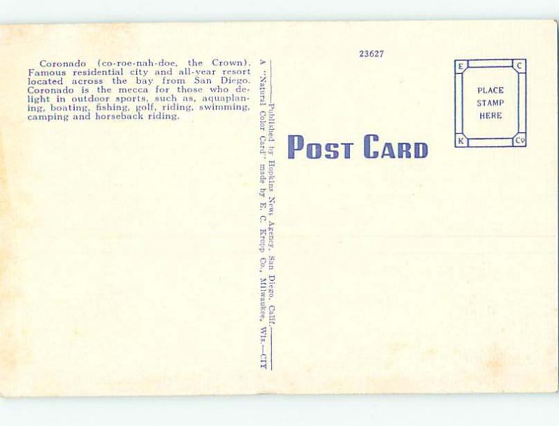 Linen DEL CORONADO HOTEL Coronado California California CA j6040-22