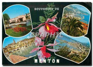 Postcard Moderne Menton Casini Panorama Port