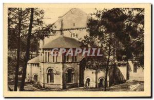 Old Postcard Soulac sur Mer The Apse of The Church of Our Lady of Lands End