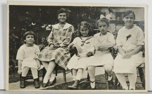 RPPC Children Edwardian Era Cute Clothing Pennsylvania Est Postcard K3