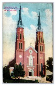 Cathedral of the Immaculate Conception Fort Wayne Indiana 1909 DB Postcard R22