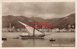 Italy, Rapallo, RPPC, Panorama Parziale, Sail Boat, Angeli Photo No 7