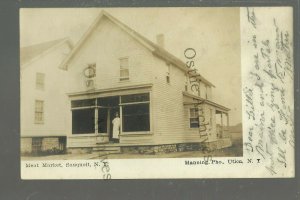 Sauquoit NEW YORK RPPC 1907 GENERAL STORE nr Utica Oneida Herkimer Madison