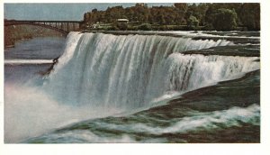 Vintage Postcard 1920's Niagara Falls Waterfalls New York Nature Attraction NY