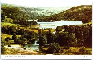 VINTAGE POSTCARD THE RYDAL WATER VIEW FROM WHITE MOSS LAKE DISTRICT U.K.