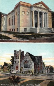 Postcard Multiple Methodist Episcopal Churches in Wichita, Kansas~122499