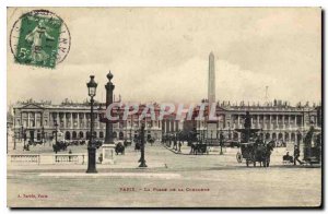 Old Postcard Paris's Place de la Concorde