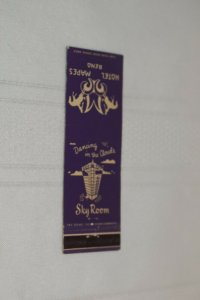 Hotel Mapes Reno Nevada Sky Room Dancing 20 Strike Matchbook Cover