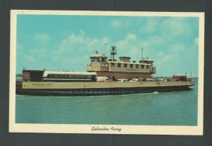 Ca 1953 PPC Galveston Tx Free Ferry For Autos & Passengers Mint