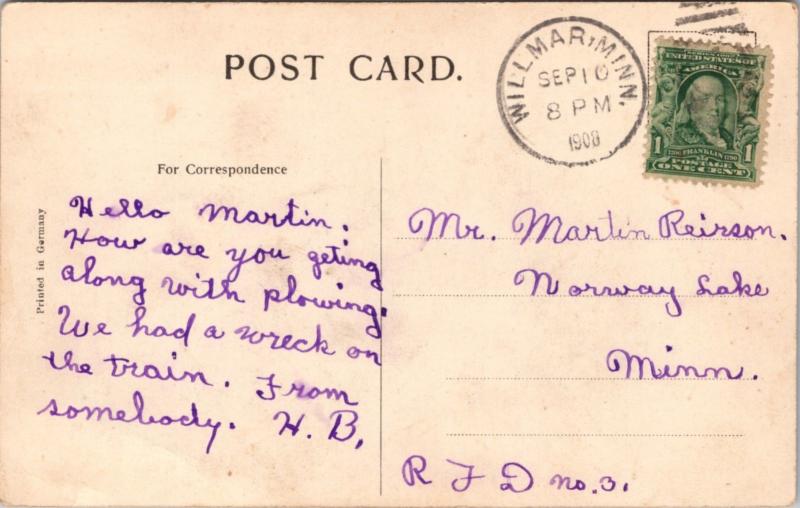 Swedish Mission Church Willmar Minnesota MN Unused c1908 Postcard E14 