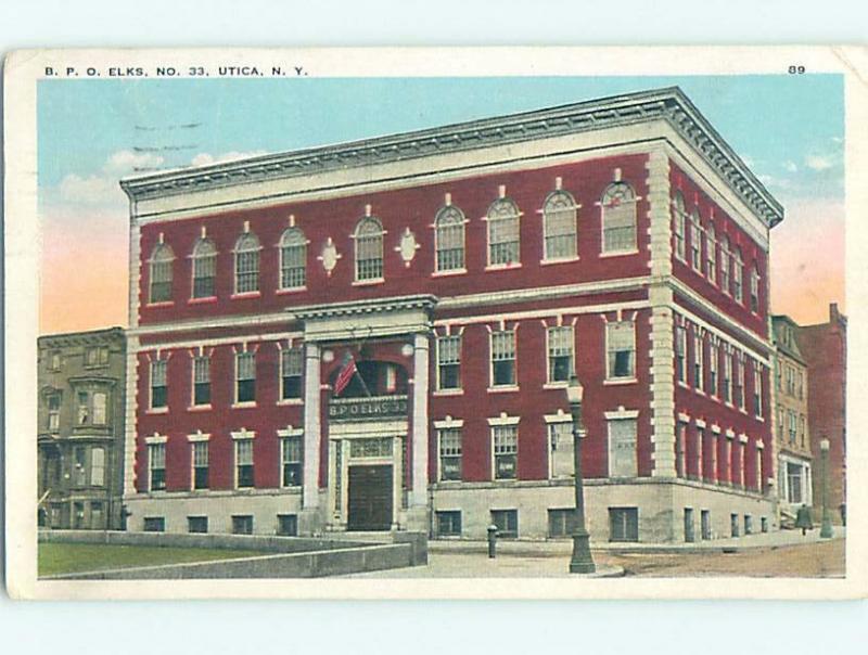 W-Border BPOE ELKS CLUB BUILDING Utica New York NY ho1957