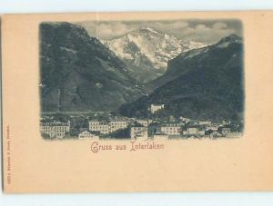 Pre-1907 WIDE VIEW OF TOWN Interlaken Switzerland hJ6585