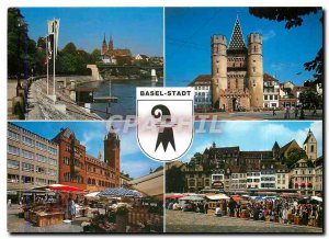 Modern Postcard Basel Stadt Munster Spalentor Basel Basel Rathaus Barfusser