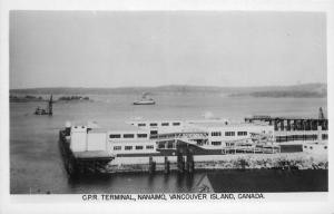 1940s CPR Terminal NANAIMO VANCOUVER ISLAND CANADA RPPC Real photo 4669