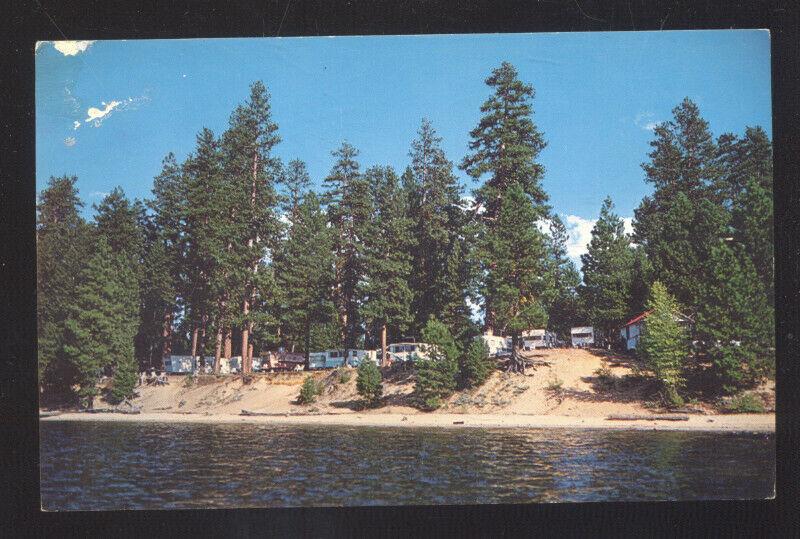 MCCALL IDAHO TRAILER PARK CAMPING PAYETTE LAKE VINTAGE ADVERTISING POSTCARD