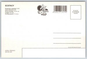 Ecstacy Carnival Cruise Line Postcard