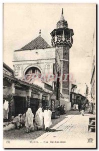 Tunisia Tunis Old Postcard Rue Sidi Ben Ziad