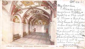 North Hall Entrance Pavilion Library of Congress Washington DC 1901 PMC postcard