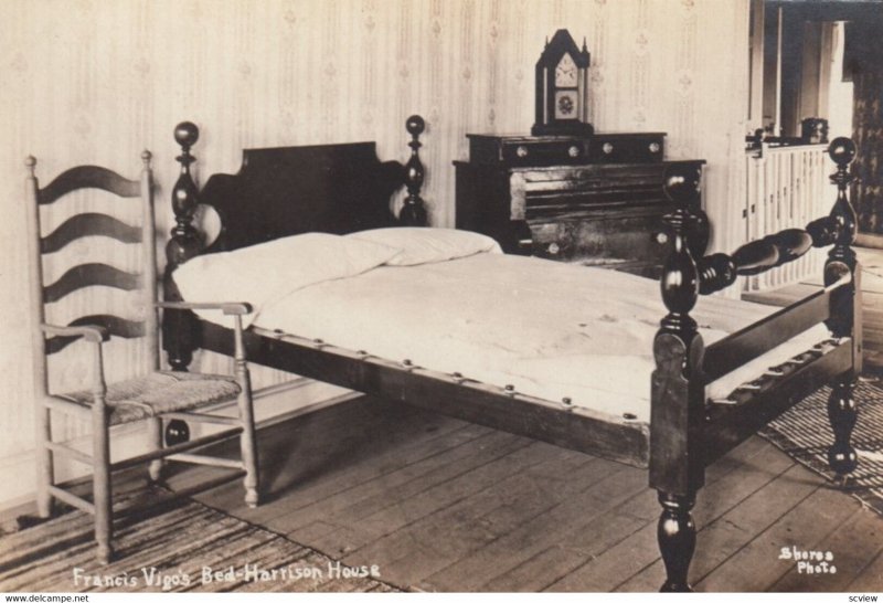 RP; VINCENNES, Indiana, 1910-1920's, Francis Vigo's Bed, Harrison House