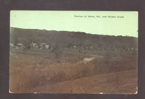 ROME PENNSYLVANIA PA. BIRDSEYE VIEW WYSOX CREEK VINTAGE POSTCARD 1913