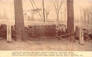 Grave of British Soldiers in Concord, Massachusetts