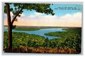 Vintage 1940's Postcard Panoramic Hurricane Deck Lake of the Ozarks Missouri