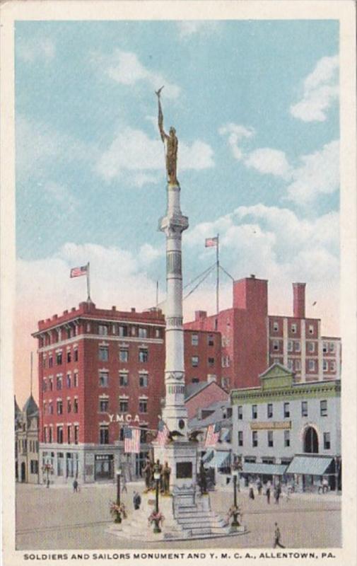 Pennsylvania Allentown Soldiers and Sailors Monument & Y M C A Building