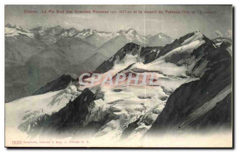 Old Postcard Oisans The peak of the Grandes Rousses massif Pelvoux