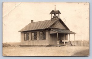 J87/ Watson Ohio RPPC Postcard c1910 Rural One-Room School Building Tiffin 647