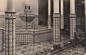 Morocco moresque house interior postcard
