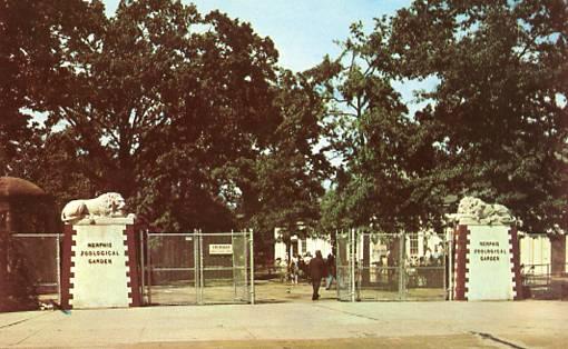 TN - Memphis. Entrance to Memphis Zoological Gardens