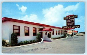 FT. LAUDERDALE, Florida FL ~ NEW ENGLAND RAW BAR Oyster House c1950s  Postcard