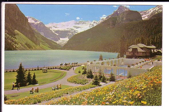 Swimming Pool, Chateau Lake Louise, Banff National Park,  Alberta, Dated 1966