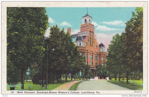 Main Entrance, Randolph-Macon Woman's College, Lynchburg, Virginia, 30-40´s