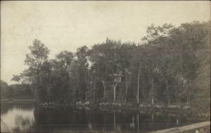 Home on Lake Shore - North Scituate MA in Message c1910 Real Photo Postcard