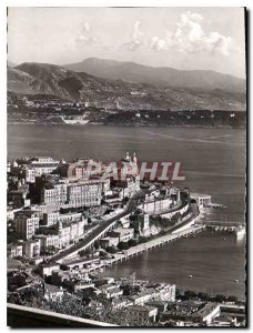 Modern Postcard Monte Carlo Vue generale In Cap Martin background
